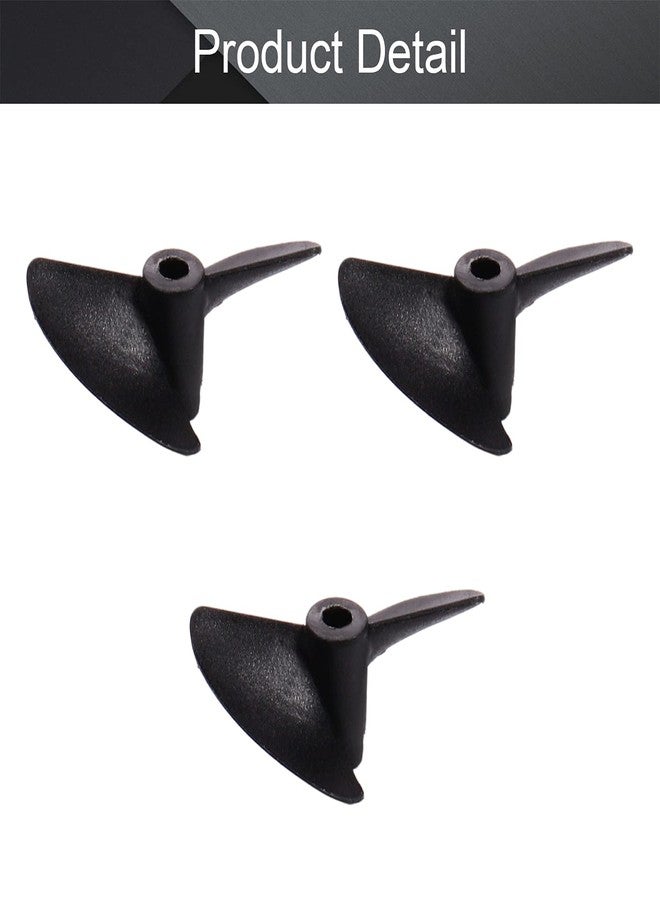 Fielect 3Pcs 2 Blades CCW Propeller for Ship Model Rc Boat Propeller Model Black Plastic Paddle 32mm Diameter 1.4 Pitch 3.18mm Hole Dia - Image 4